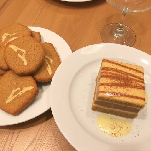 Un piatto di Cantucci accompagnati da un bicchiere di Vin Santo